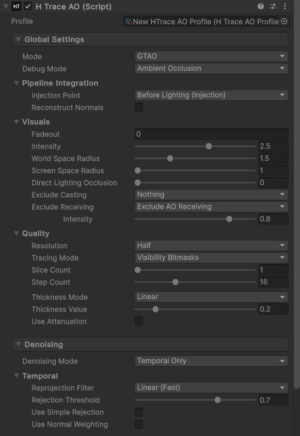 HTrace GTAO Settings